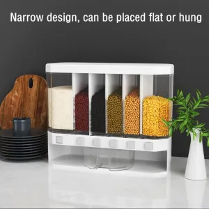 6-Compartment Wall-Mounted Food Storage Solution