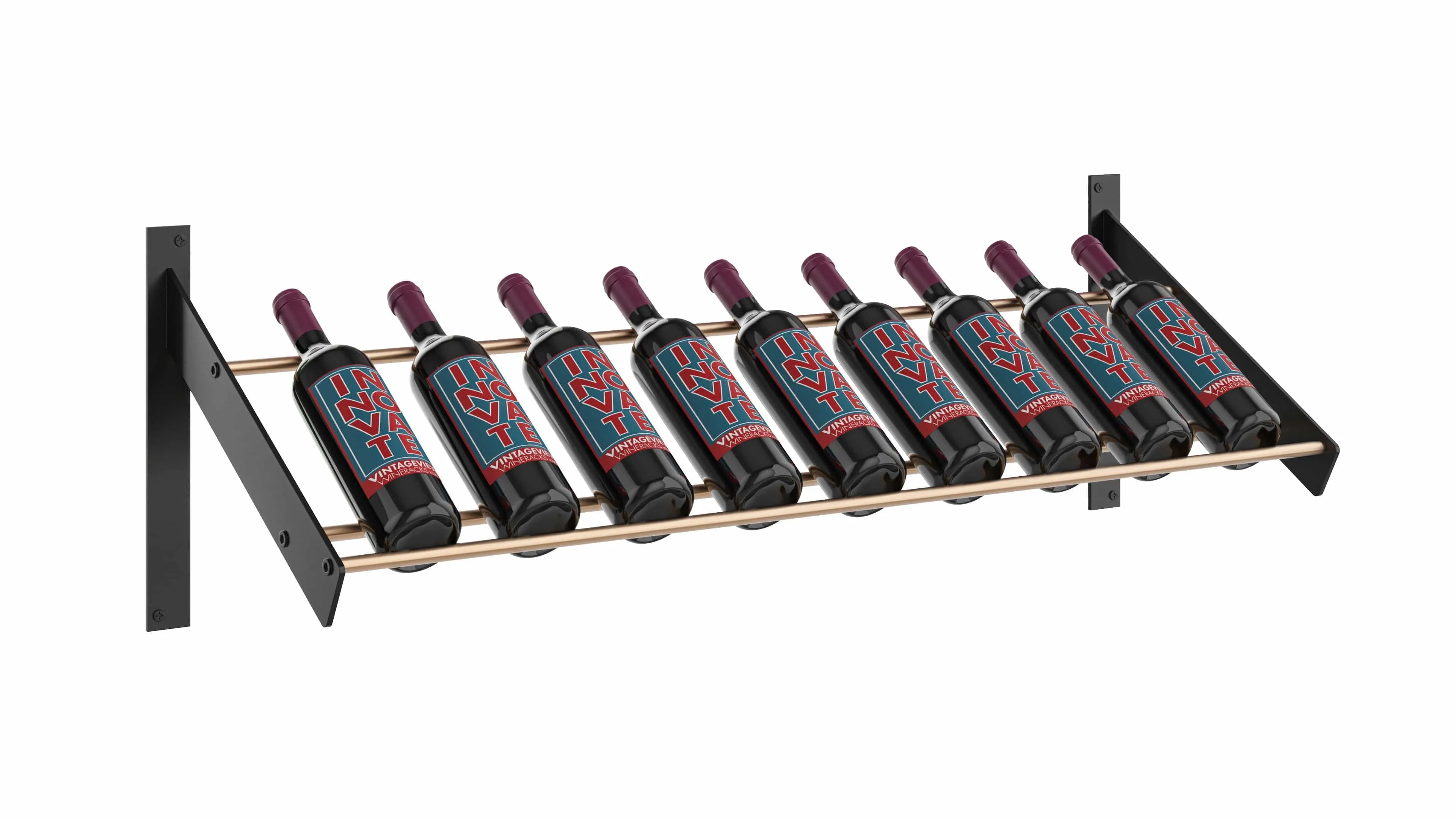 Evolution Wine Wall Mounted Wine Presentation Rack (3 - 9 Bottles)