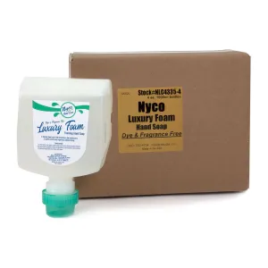 Nyco® Luxury Foam Dye & Fragrance Free Hand Soap (1000 ml Bottles) - Case of 4