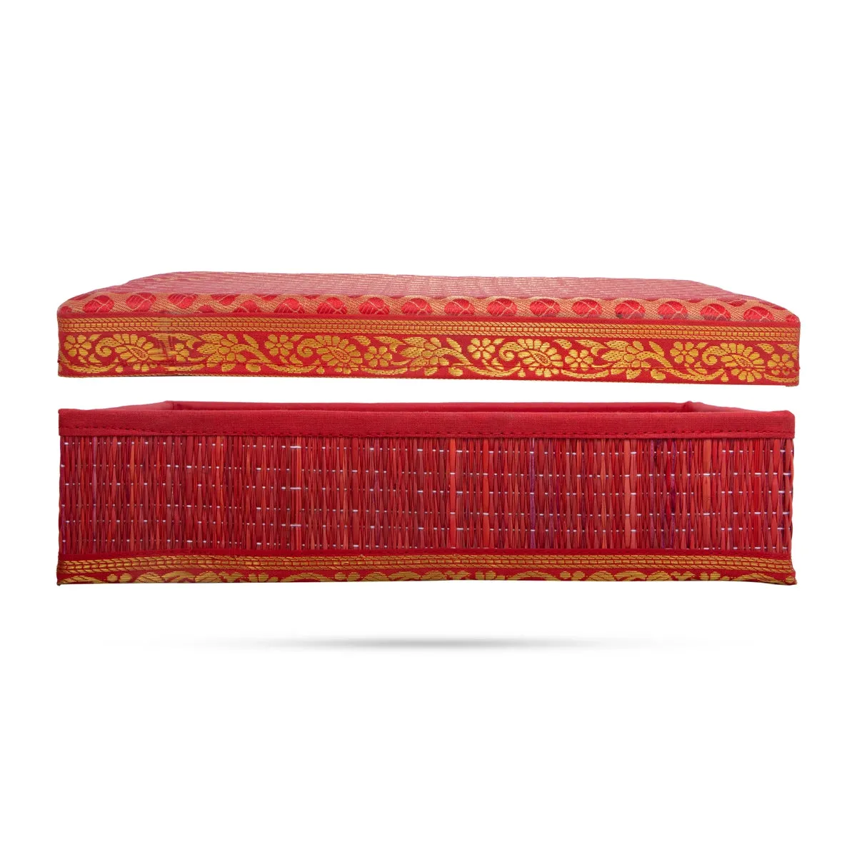 Saree Box - 3.5 x 14 Inches | Korai Box with Lid/ Storage Box for Home