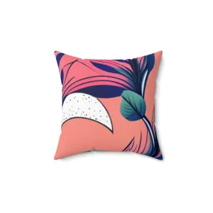 Stylish Abstract Pink Floral Accent Pillow - Luxe Home Office & Decor Essentials