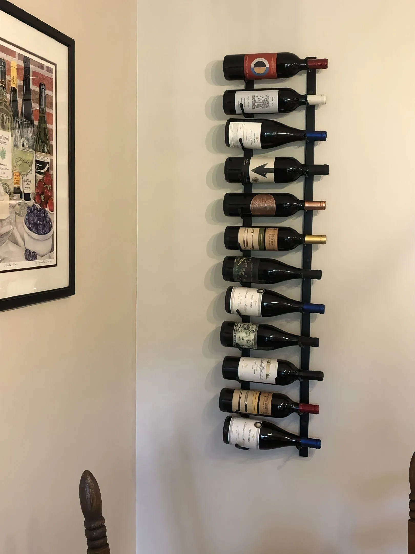 W Series 4ft Wall Mounted Wine Rack (36 bottles - Triple Depth)